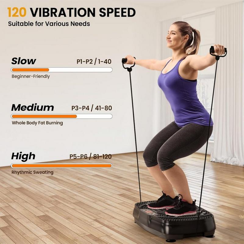 TISSCARE - Black Vibration Plate Exercise Machine for Lymphatic