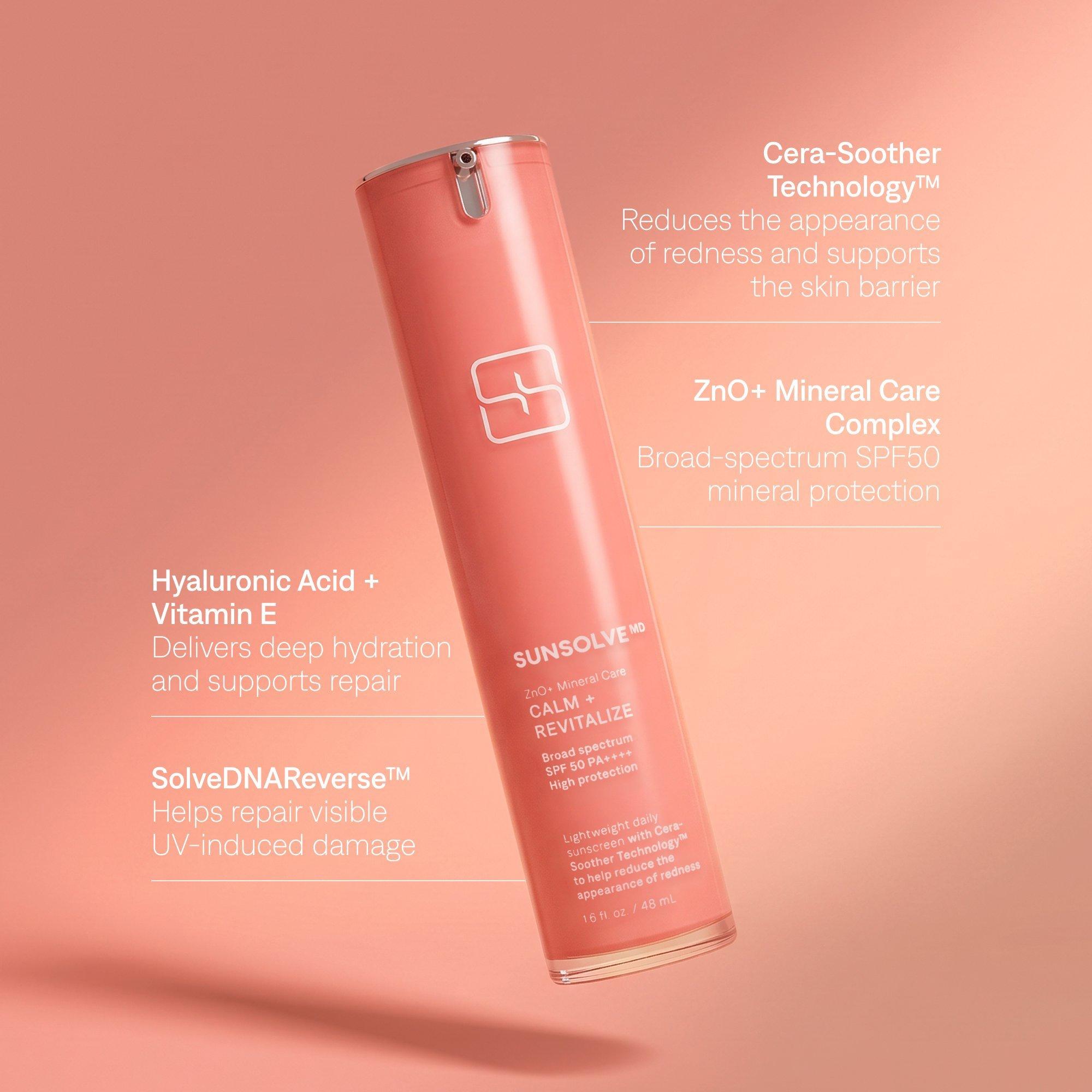 Минеральное солнцезащитное средство SunsolveMD ZnO+ Calm + Revitalize SPF 50 — фото 2