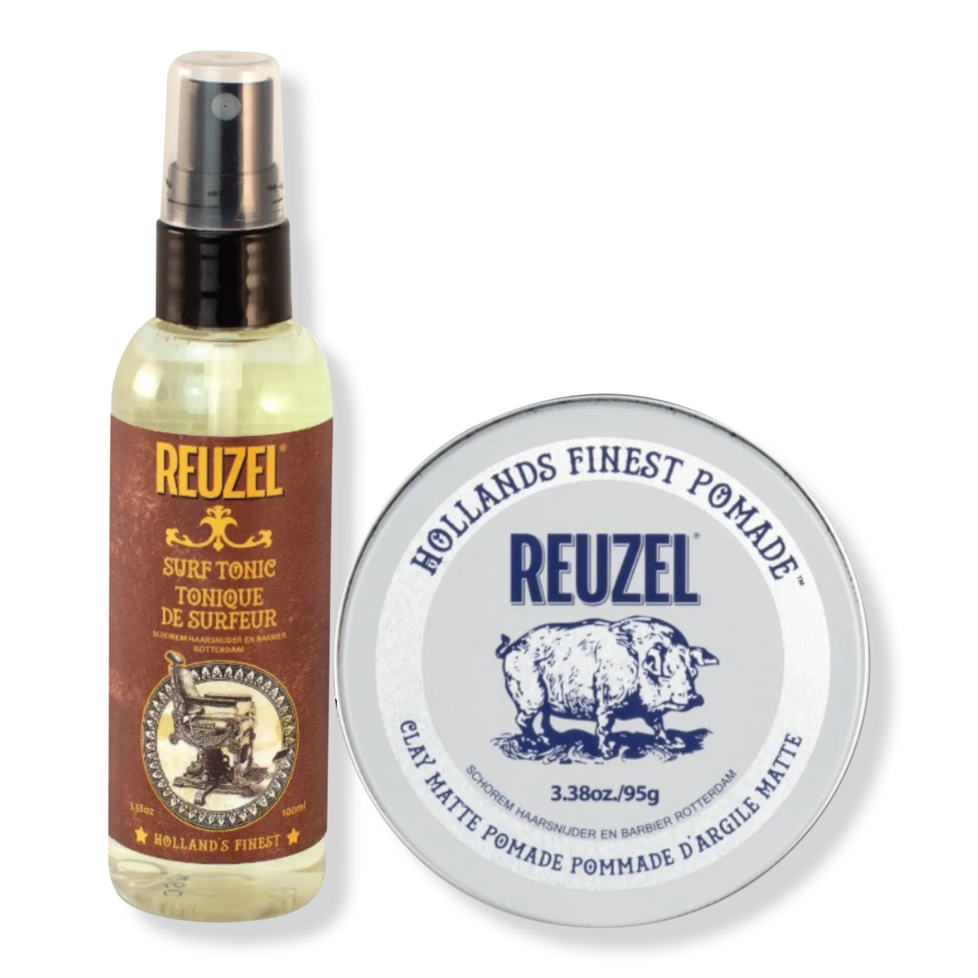 REUZEL Clay Pomade & Surf Tonic Texturizing Salt Spray Duo #1