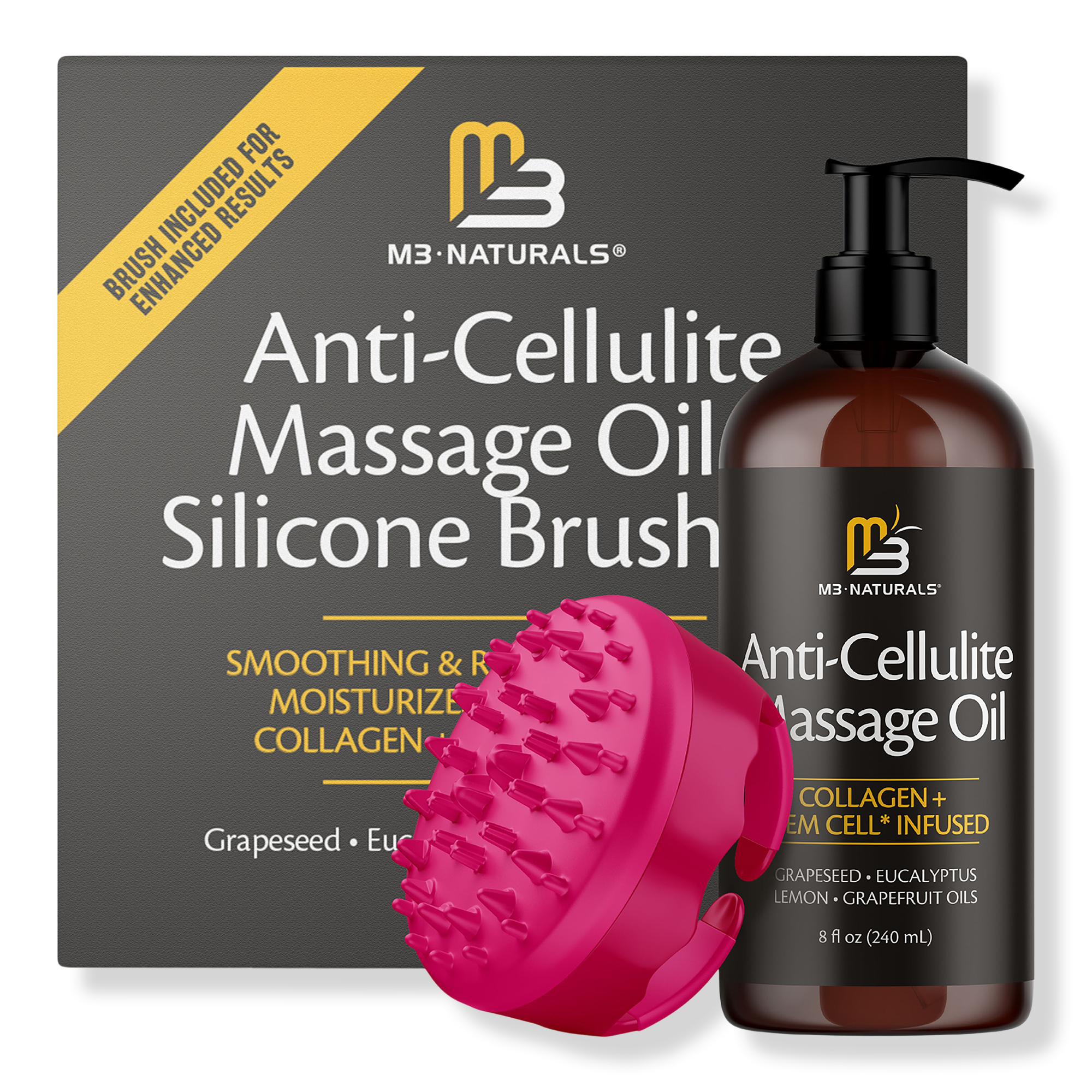 M3 Anti-Cellulite Oil & Silicone Brush Kit #1