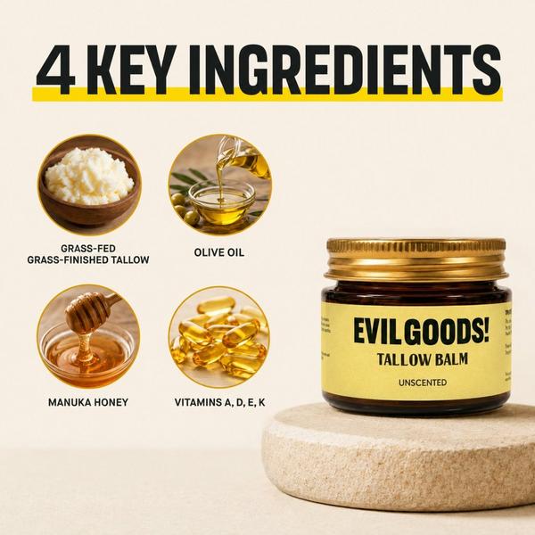 Evil Goods Grass-Fed Beef Tallow Balm with Manuka Honey #3