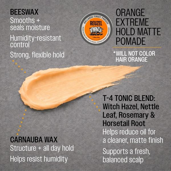 REUZEL Orange Extreme Hold Matte Pomade For A Cure #3