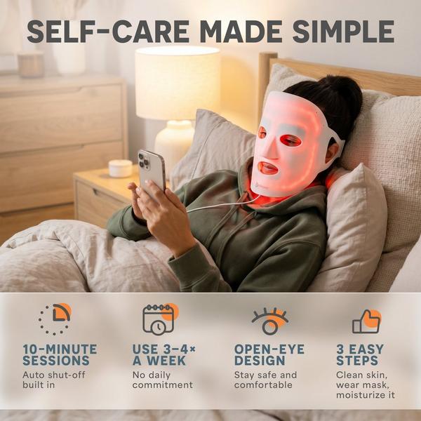 Lifepro LED Light Therapy Mask with Red & Infrared Light #2