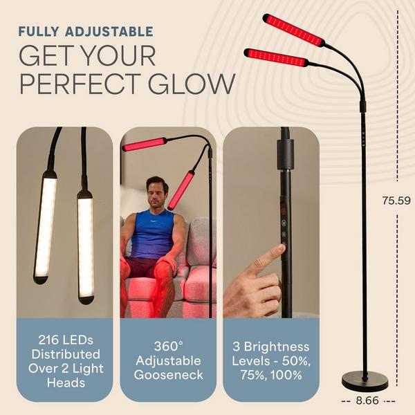 Lifepro Red Light Therapy Lamp with Stand #3