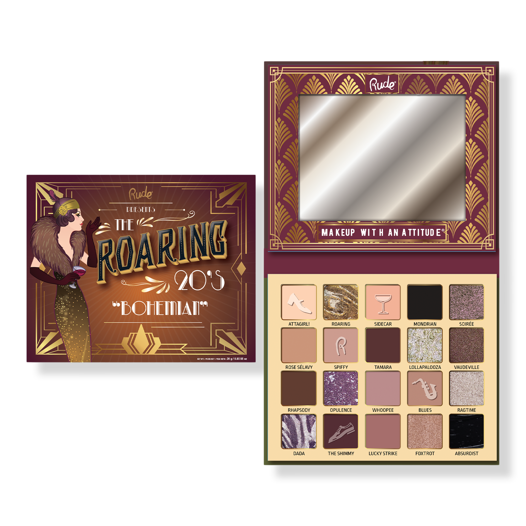 Rude The Roaring 20's Eyeshadow Palette - Bohemian #1