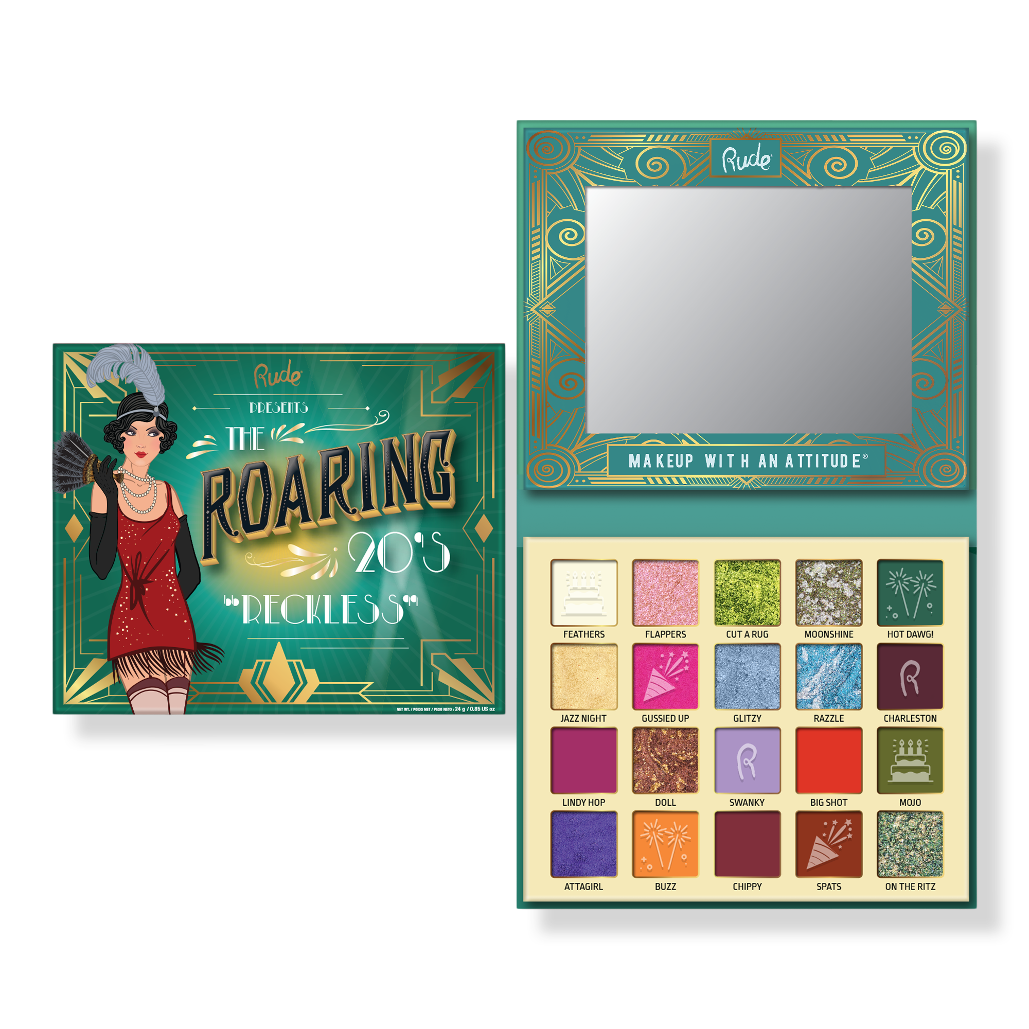 Rude The Roaring 20's Eyeshadow Palette - Reckless #1