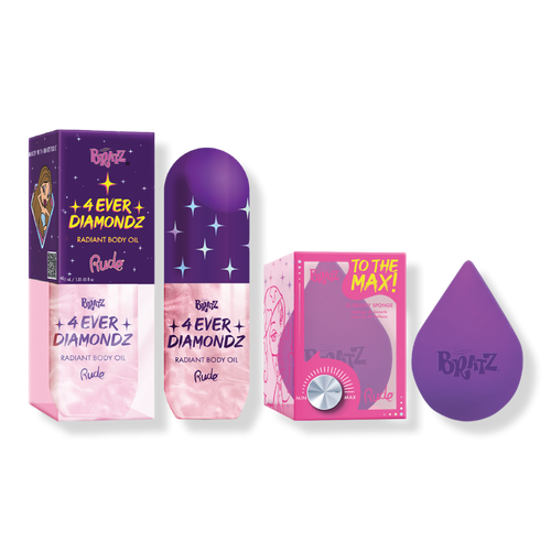 Rude - Pink Bratz 4 Ever Diamondz Radiant Body Oil - Gold Set