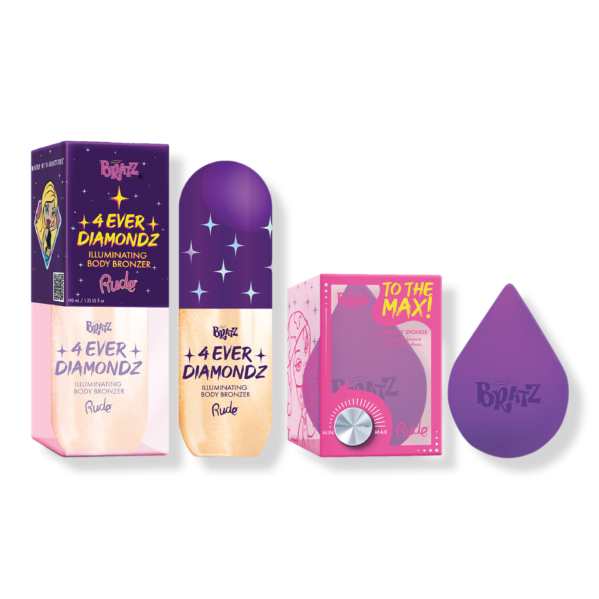 Rude Bratz 4 Ever Diamondz Radiant Body Oil - Gold Set #1