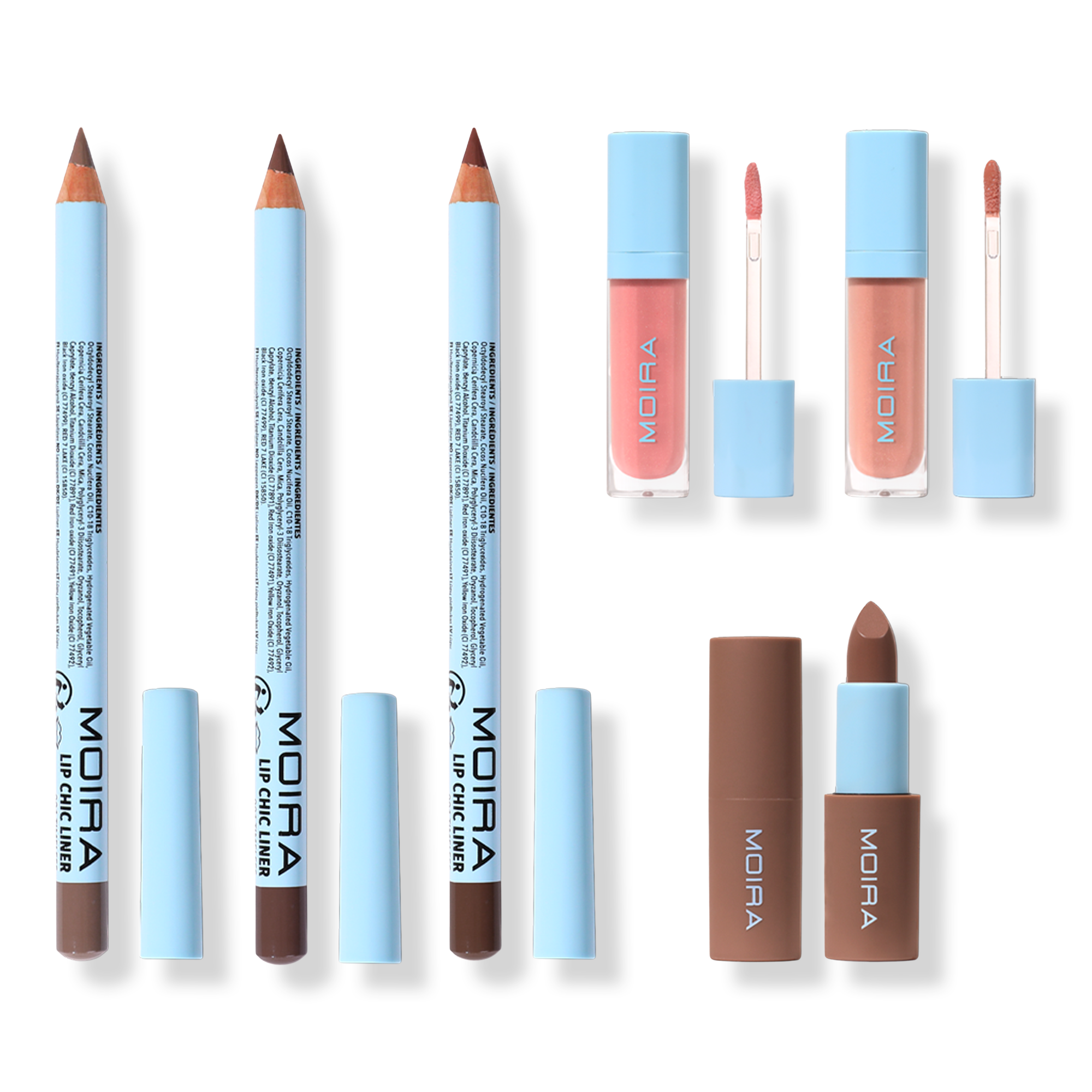 Moira Cosmetics Cool Brown Lip Kit #1