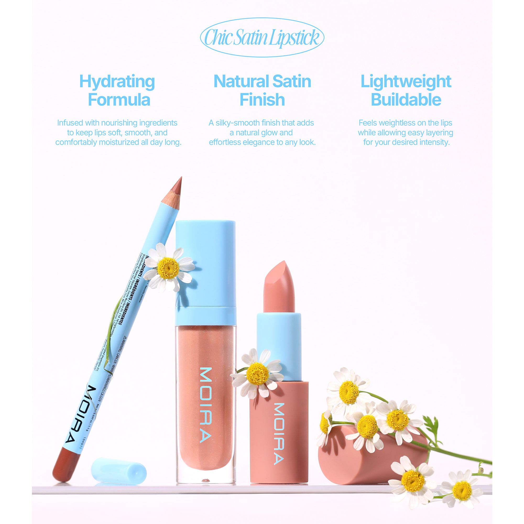 Набор для губ Moira Cosmetics Cool Brown Lip Kit — фото 9