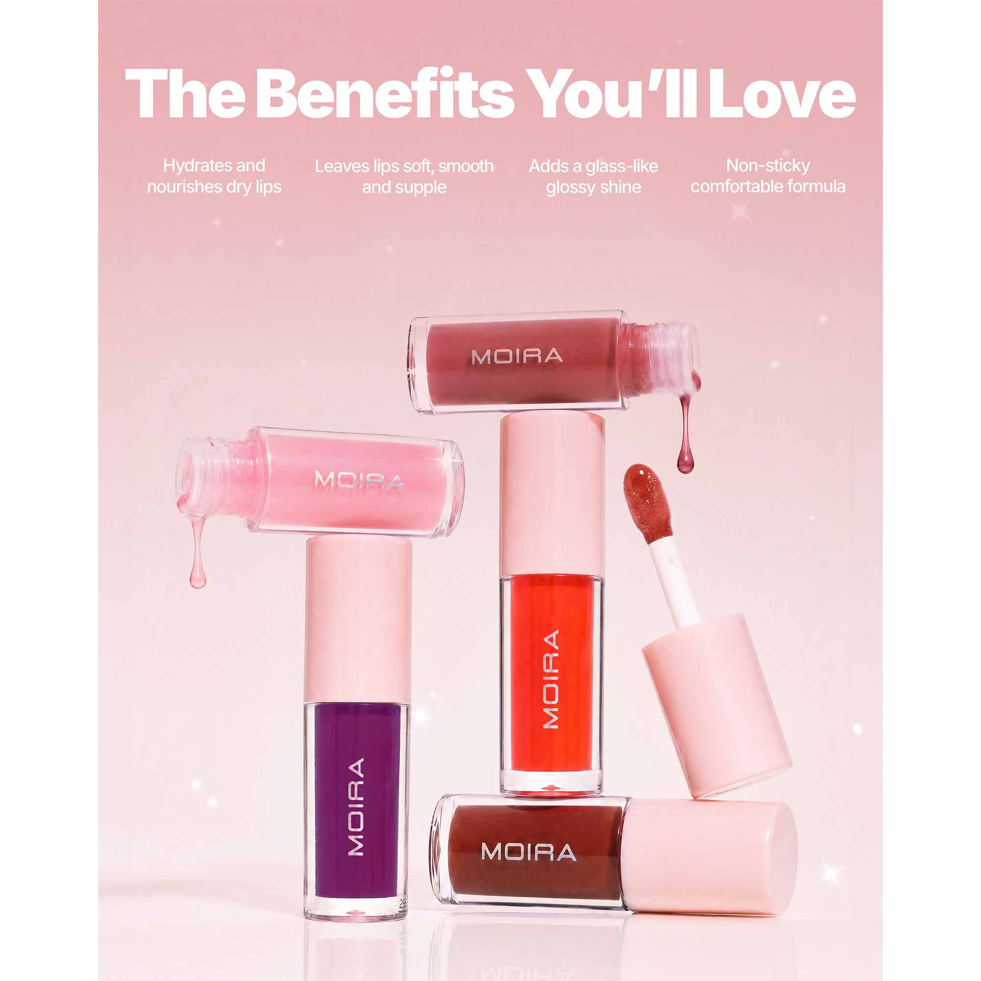 Набор увлажняющих масел для губ Moira Cosmetics Glow Getter — фото 5