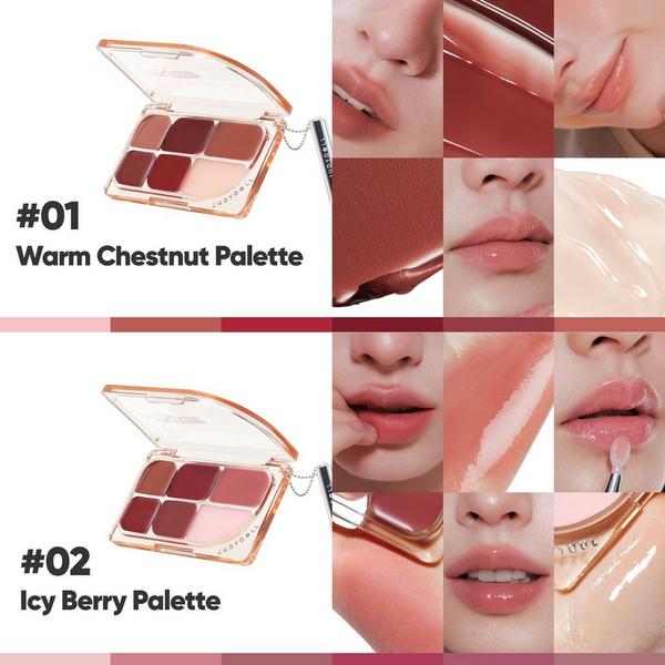 JudyDoll 6-Color Multi-Use Lip Palette #4