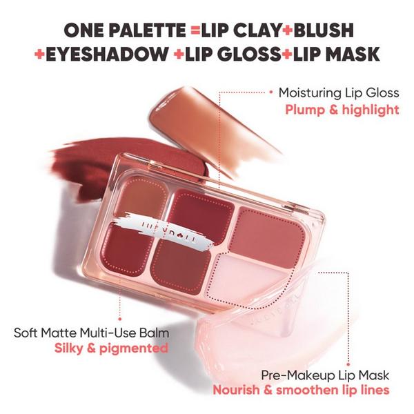 JudyDoll 6-Color Multi-Use Lip Palette #5