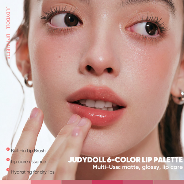 JudyDoll 6-Color Multi-Use Lip Palette #6