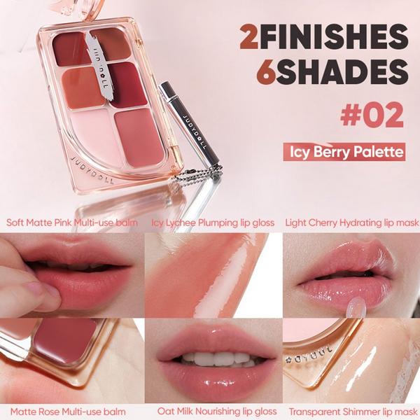 JudyDoll 6-Color Multi-Use Lip Palette #7
