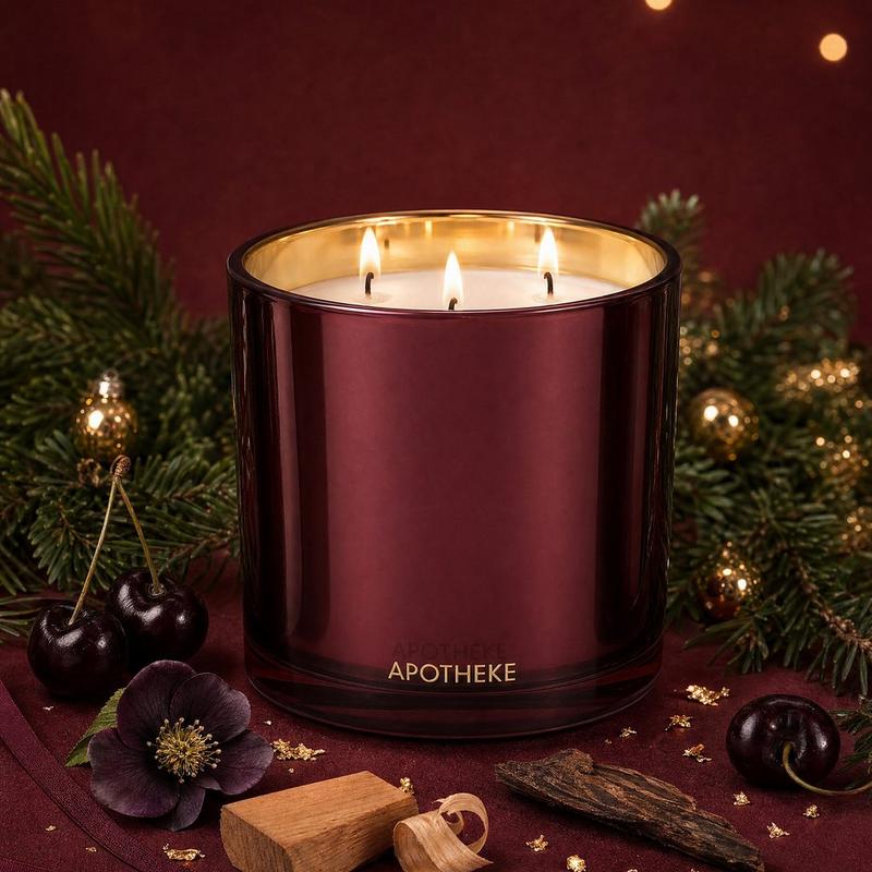 APOTHEKE - 26 oz (3-Wick Candle) Bitter Cherry Scented Candle