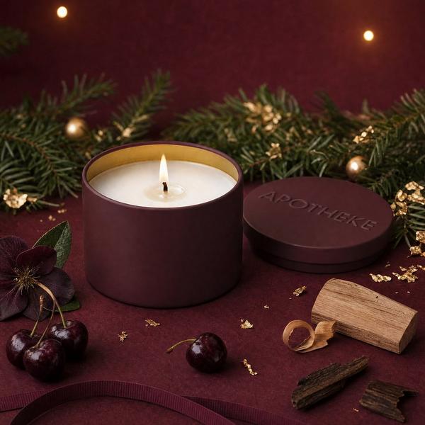 APOTHEKE Bitter Cherry Mini Scented Candle Tin #2