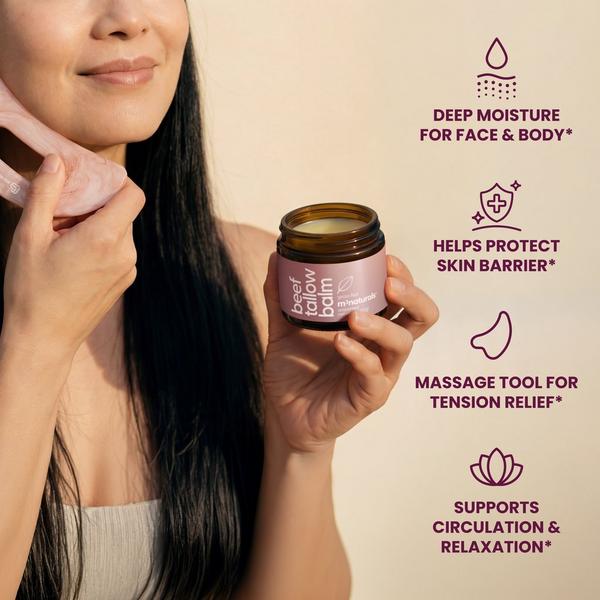 M3 Unscented Beef Tallow Balm + Body Gua Sha Set #4
