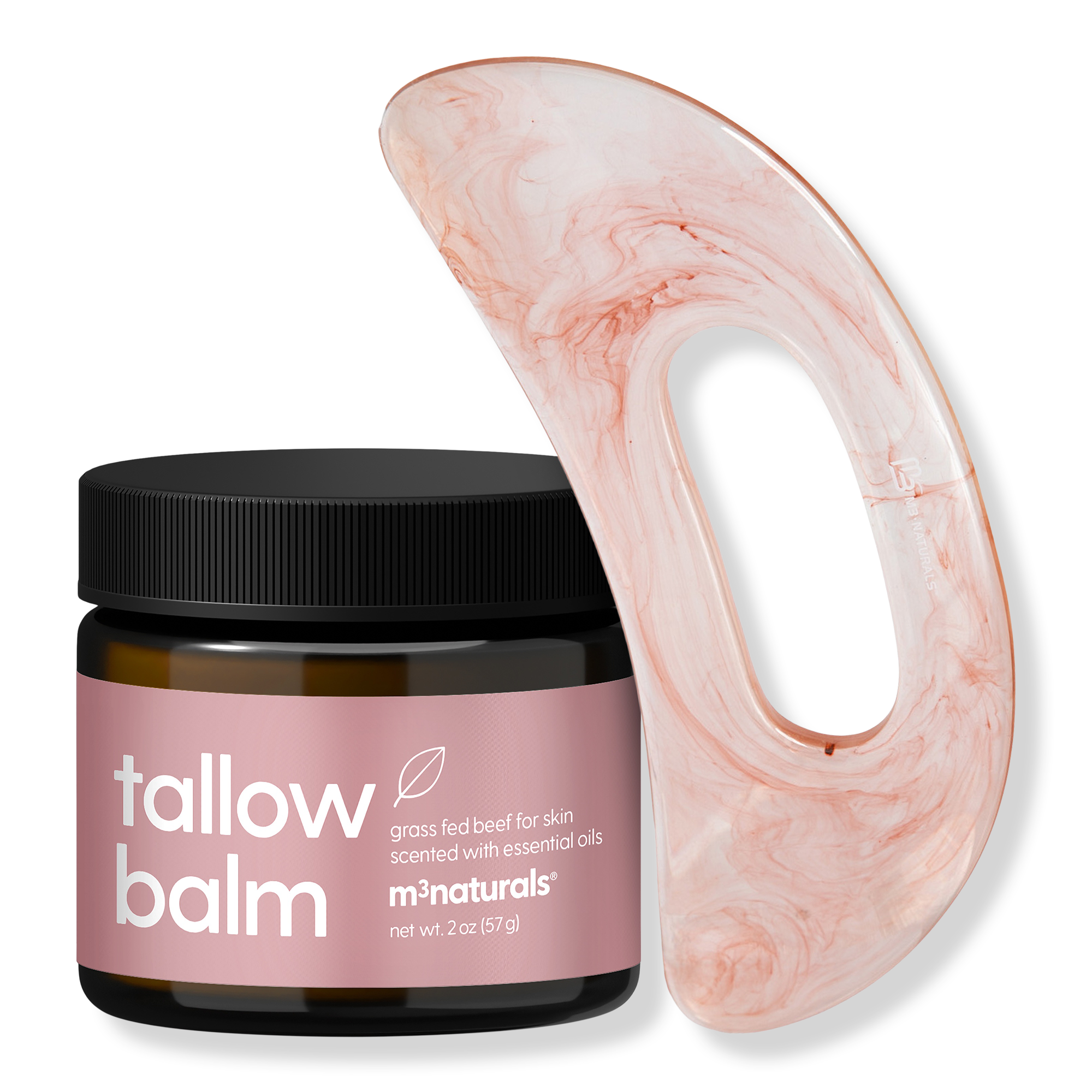 M3 Scented Beef Tallow Balm + Body Gua Sha Set #1