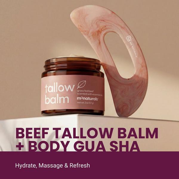 M3 Scented Beef Tallow Balm + Body Gua Sha Set #3
