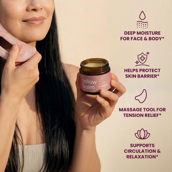M3 Scented Beef Tallow Balm + Body Gua Sha Set #4