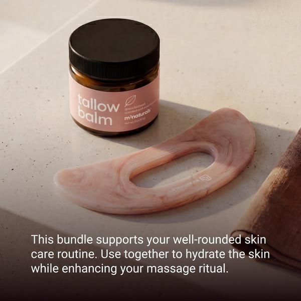 M3 Scented Beef Tallow Balm + Body Gua Sha Set #8