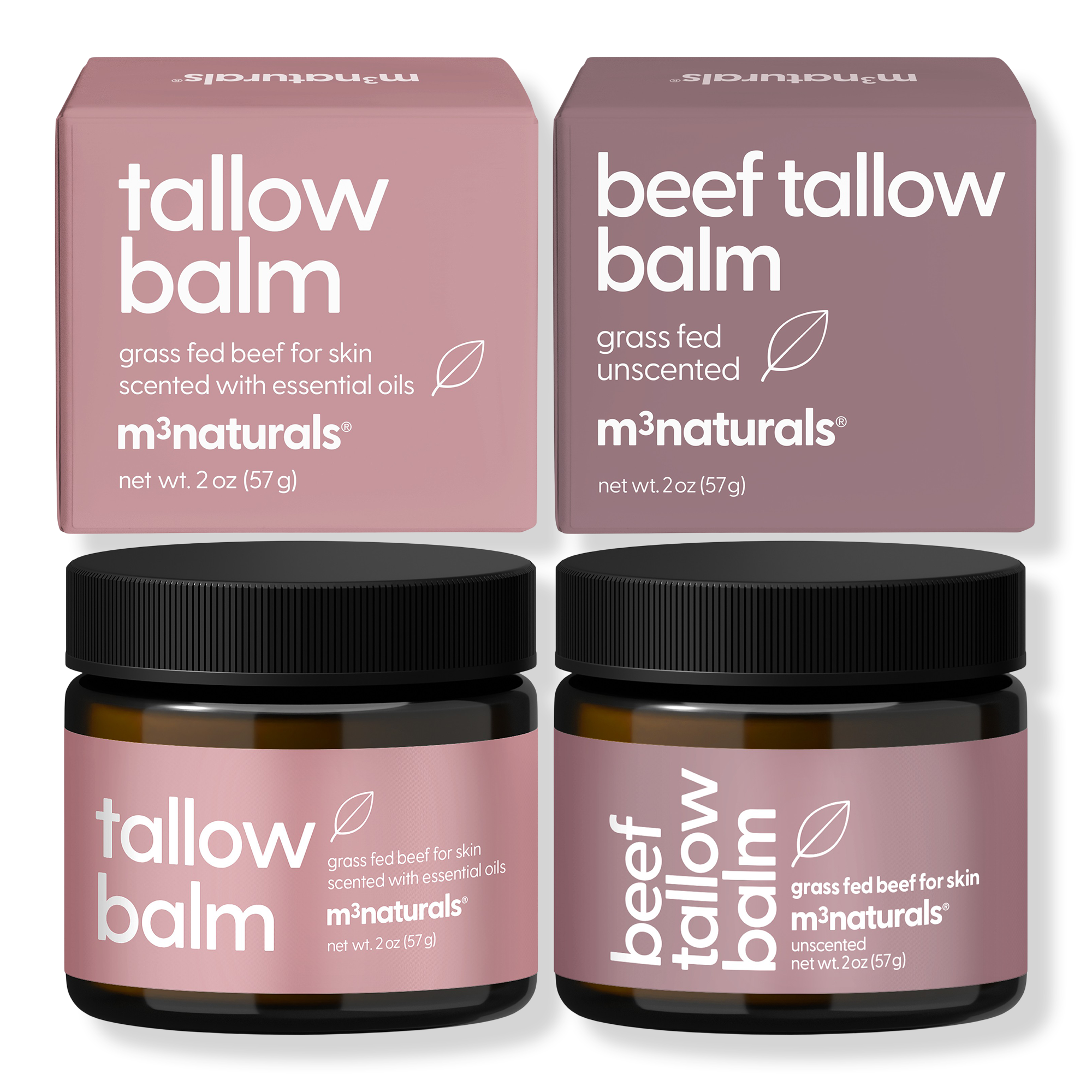 M3 Beef Tallow Balm Scented + Unscented Set #1