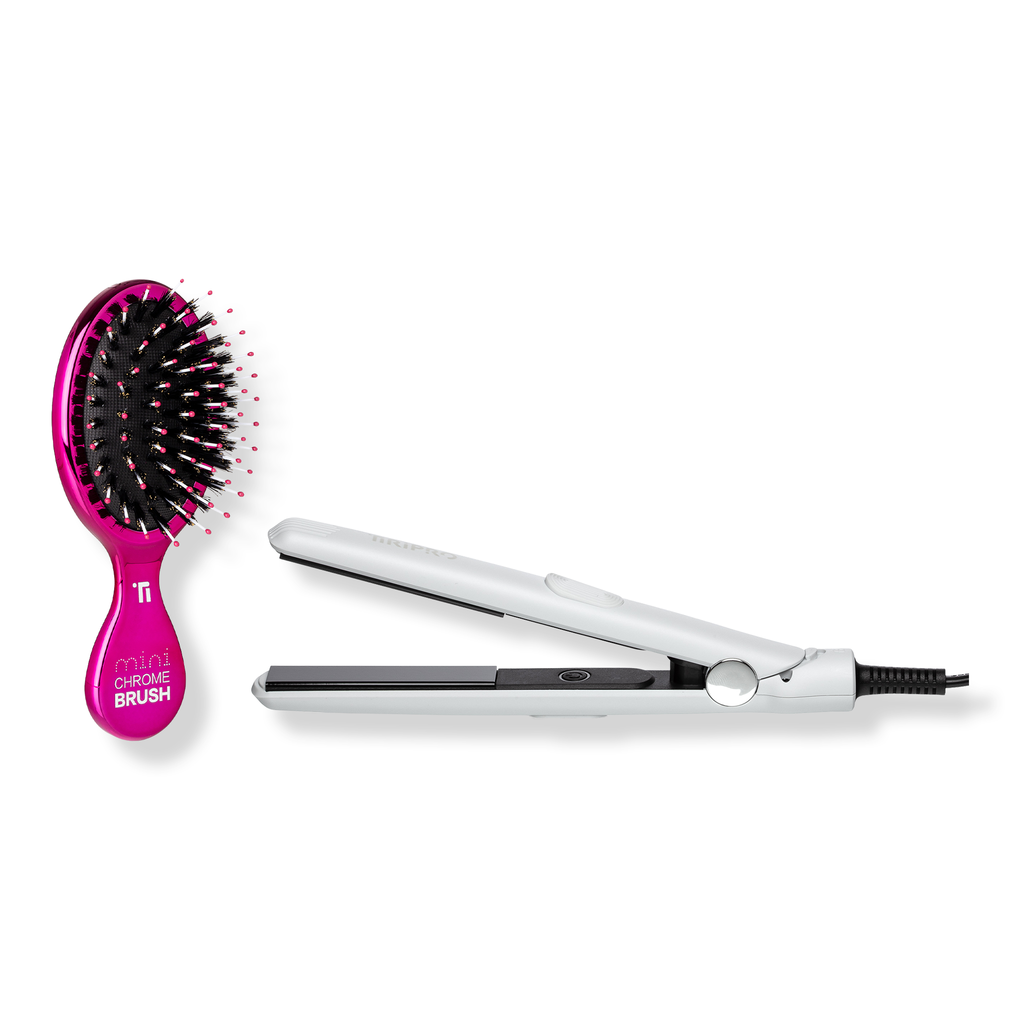 Tiri Pro To-Go Flat Iron & Mini Chrome Brush Set #1