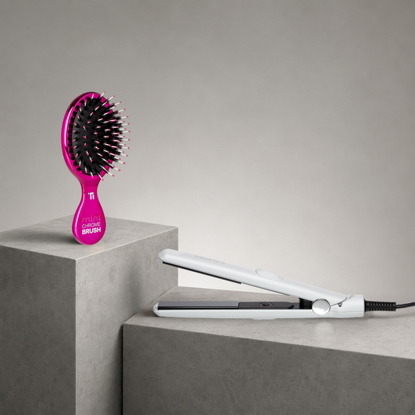 Tiri Pro To-Go Flat Iron & Mini Chrome Brush Set #8