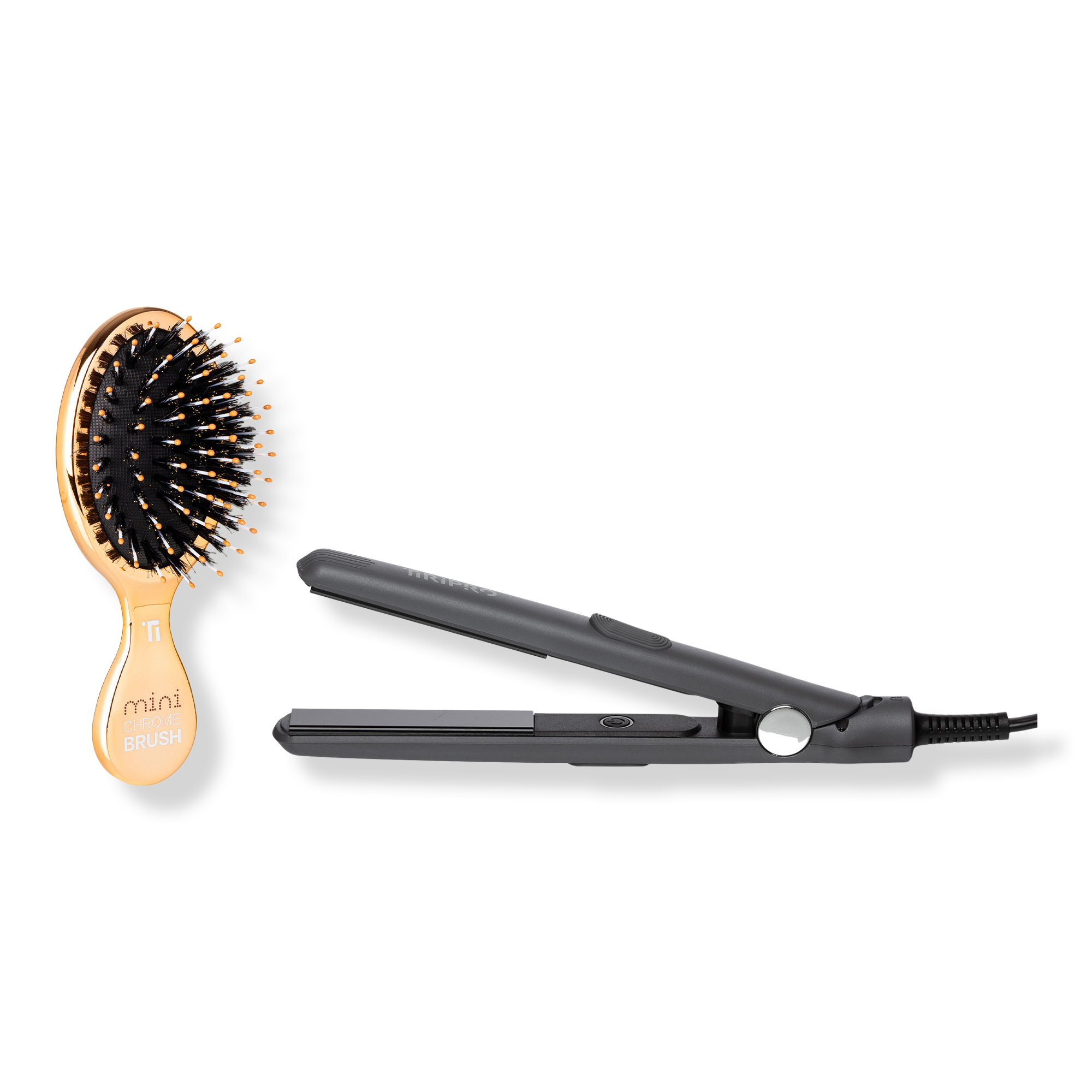 Tiri Pro To-Go Flat Iron & Mini Chrome Brush Set #1