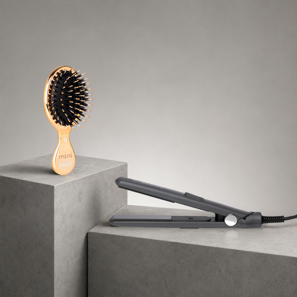 Tiri Pro To-Go Flat Iron & Mini Chrome Brush Set #7