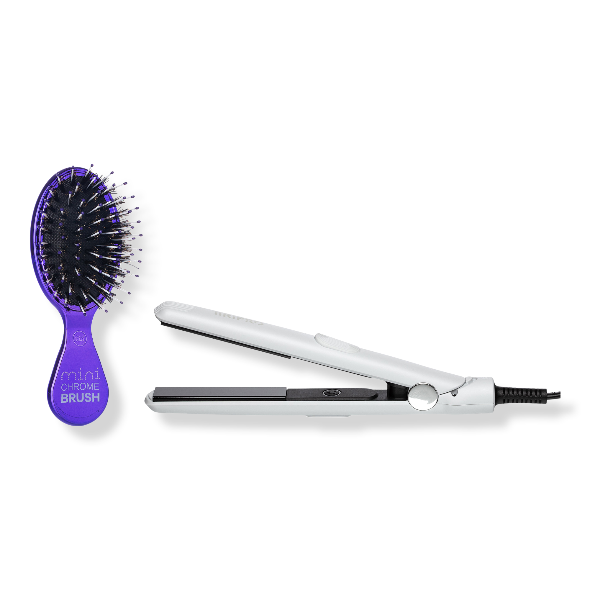 Tiri Pro To-Go Flat Iron & Mini Chrome Brush Set #1