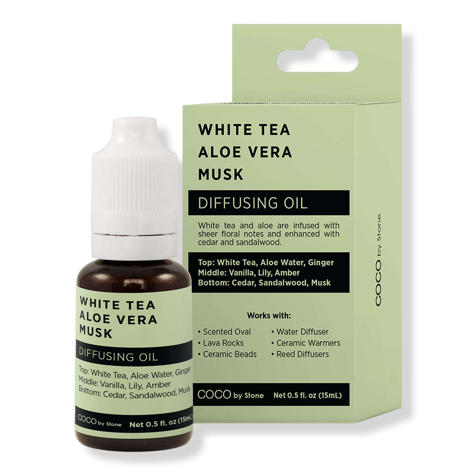 COCO by Stone White Tea Aloe Vera Musk Diffusing Oil #1
