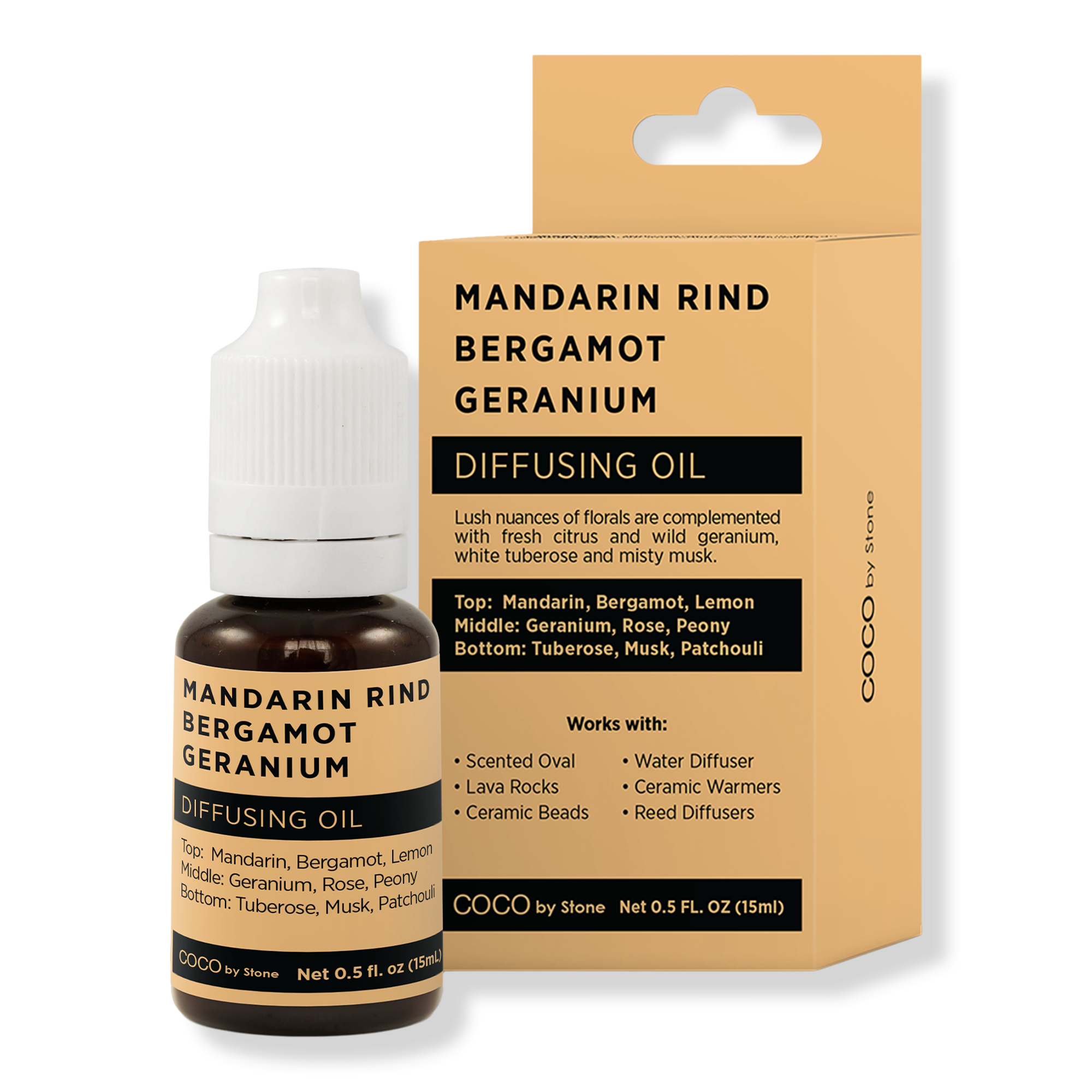 COCO by Stone Mandarin Rind Bergamot Geranium Diffusing Oil #1