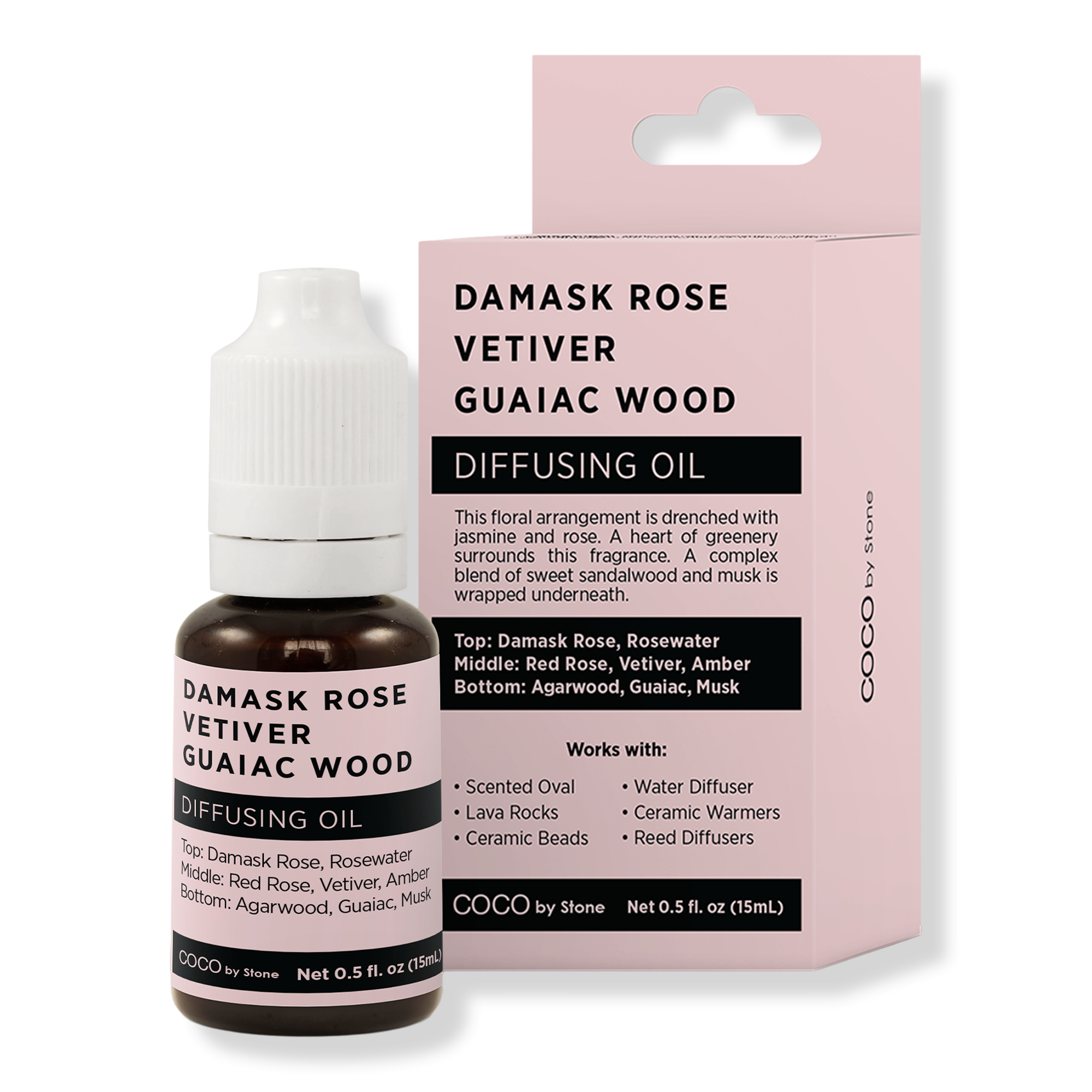 COCO by Stone Damask Rose Vetiver Guaiac Wood Diffusing Oil #1