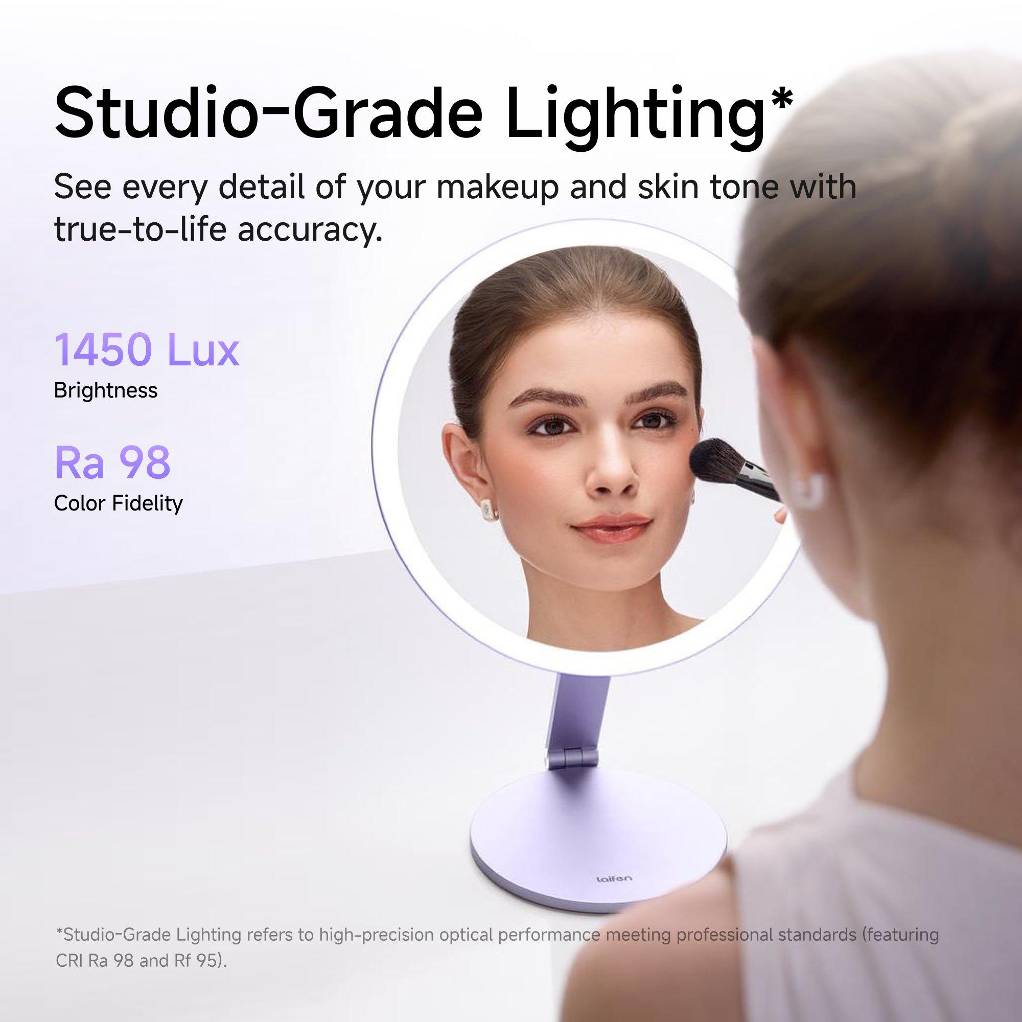 Зеркало для макияжа с подсветкой Laifen Glowy Vanity, цвет: Фиолетовый — фото 3