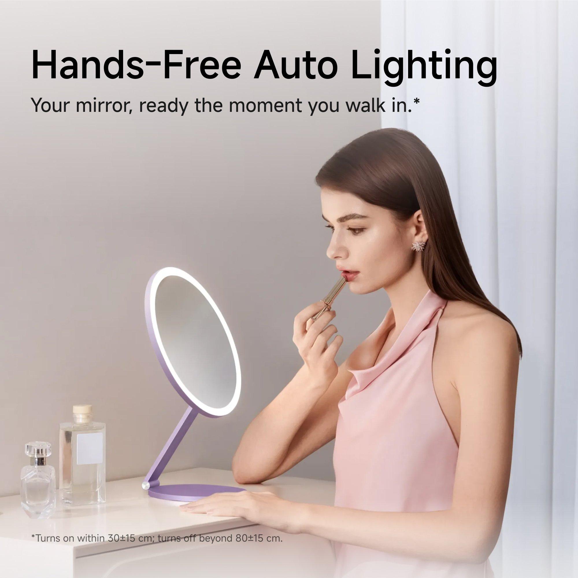 Зеркало для макияжа с подсветкой Laifen Glowy Vanity, цвет: Фиолетовый — фото 6