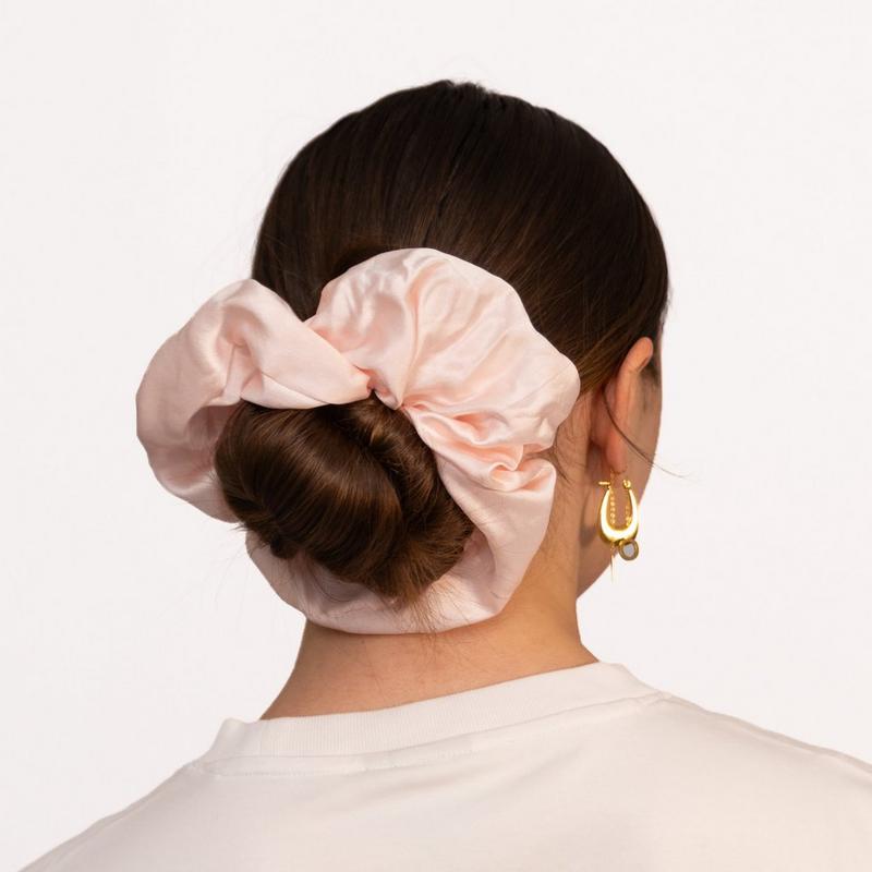 LINA LENNOX - Blush Pink Organic Silk Oversized Scrunchie | Ulta