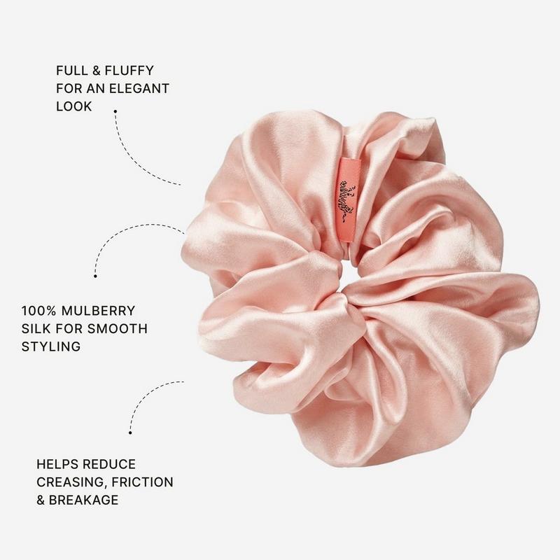 LINA LENNOX - Blush Pink Organic Silk Oversized Scrunchie | Ulta