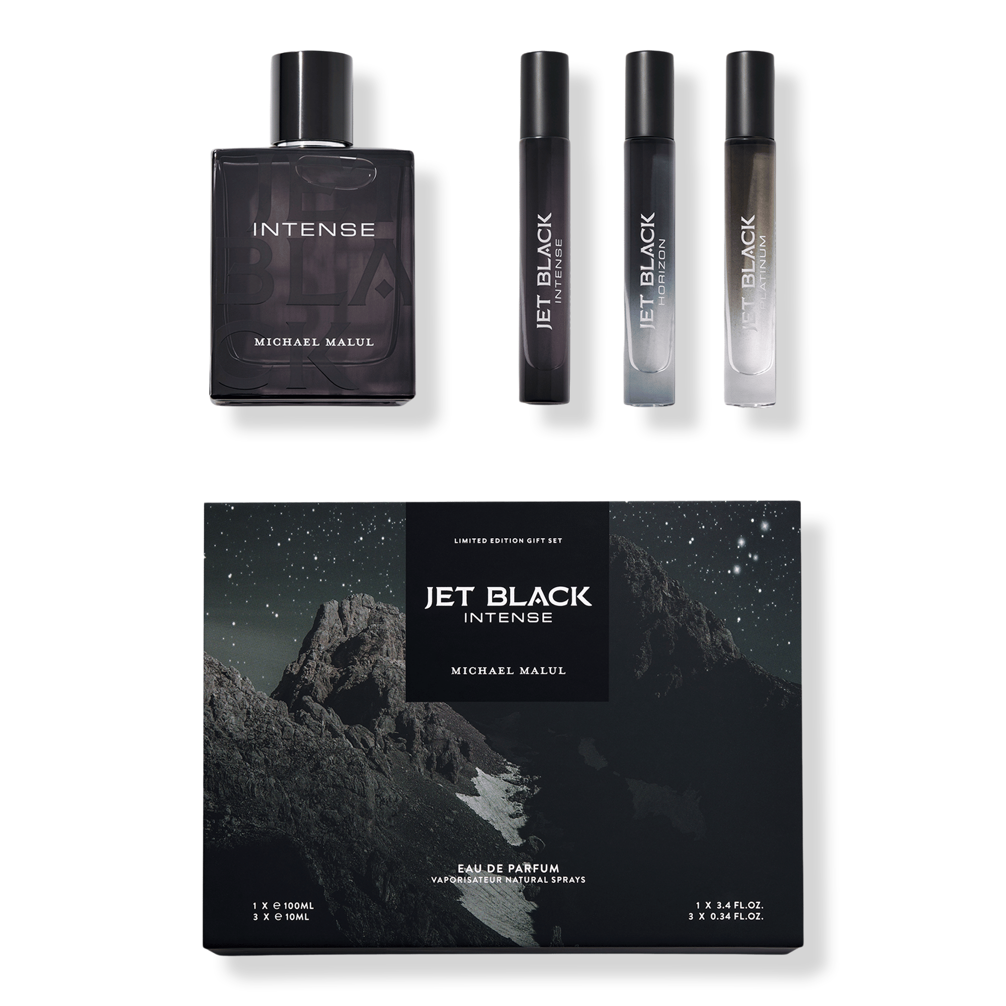 Michael Malul Jet Black Intense Men's Eau de Parfum Gift Set #1
