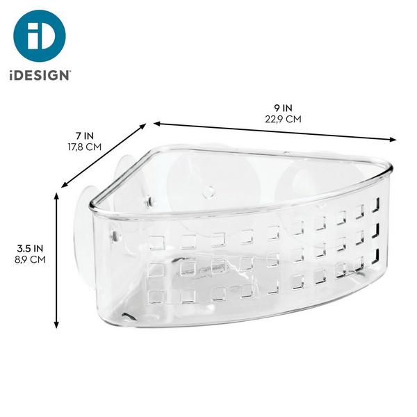 iDesign Shower Suction Basket in Clear #4