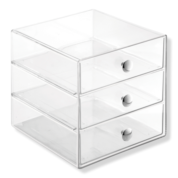 iDesign 3-Clear Plastic Drawers Stackable Makeup Organizer #1