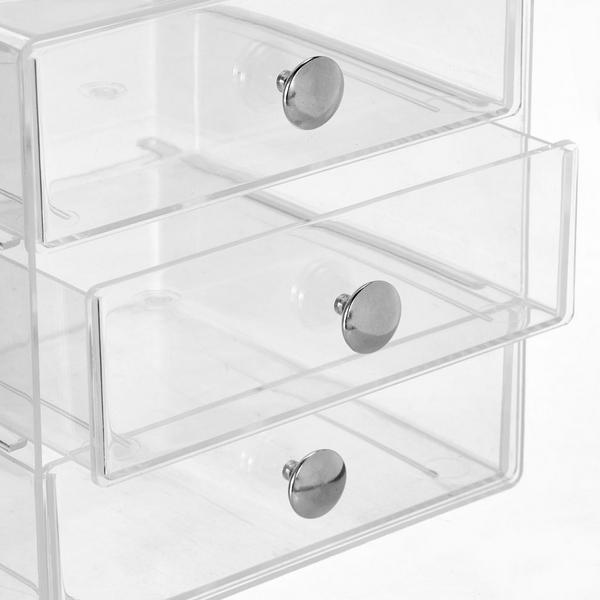 iDesign 3-Clear Plastic Drawers Stackable Makeup Organizer #5