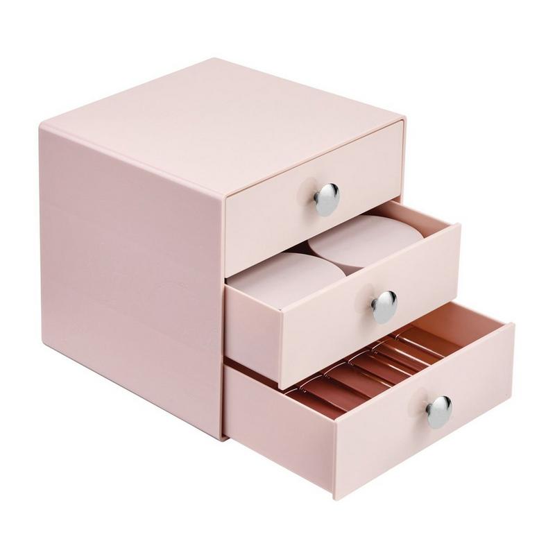 InterDesign Original 3-Drawer Organizer Drawers, Pink