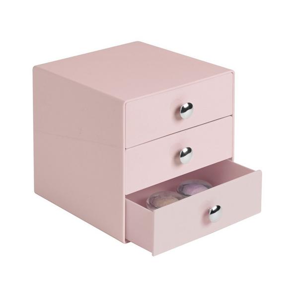 iDesign Stackable 3-Drawer Vanity Makeup Organizer - Aqua #4