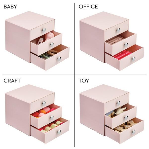 iDesign Stackable 3-Drawer Vanity Makeup Organizer - Aqua #8