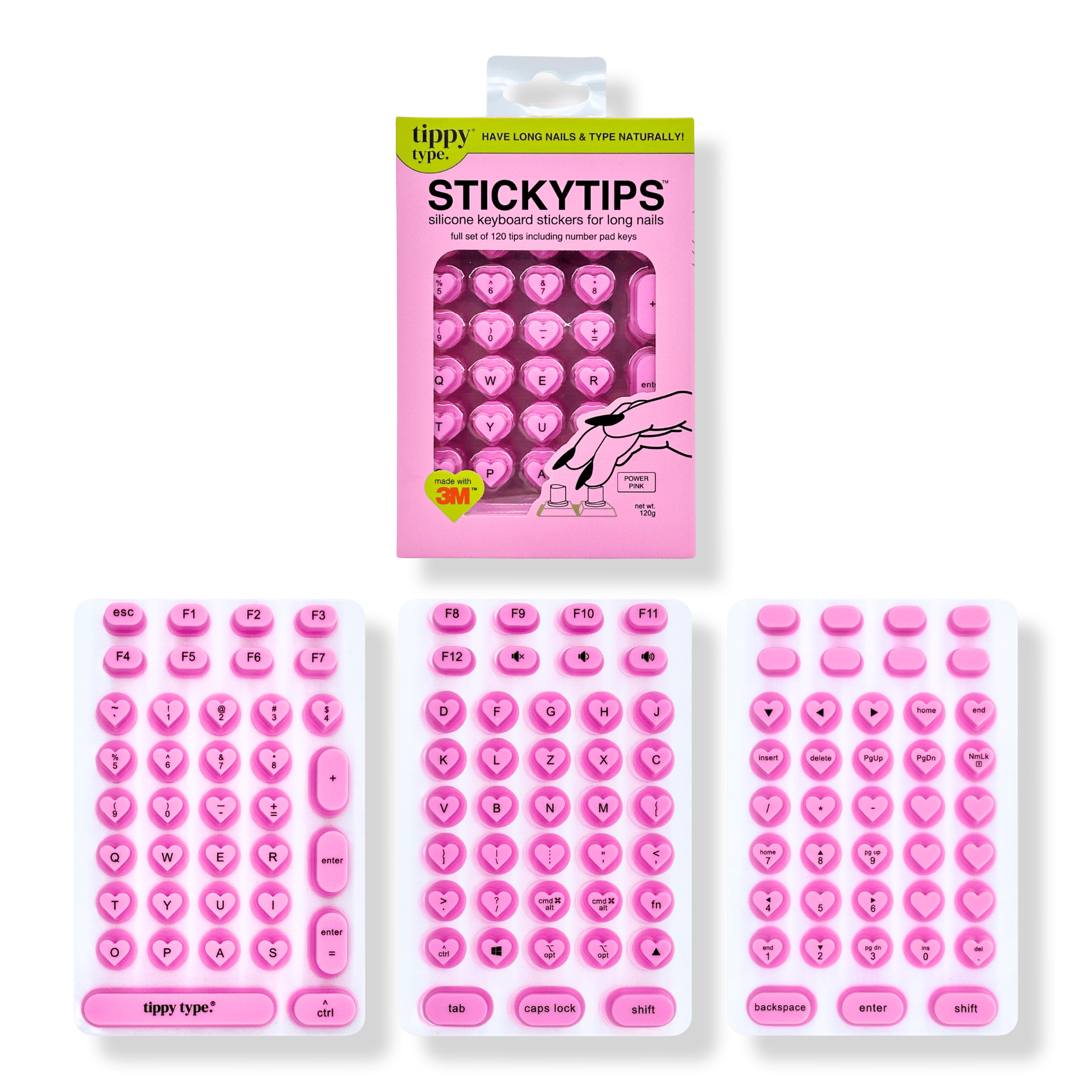 Tippy Type StickyTips - Keyboard Stickers for Long Nails #1