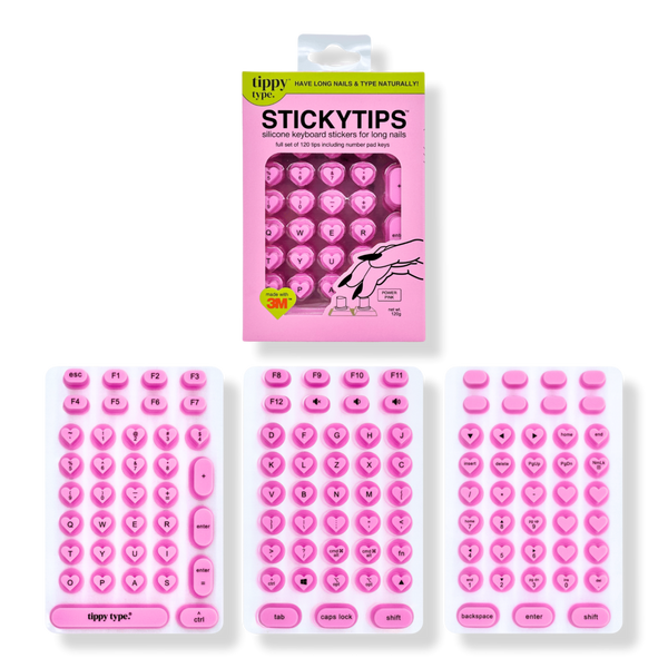 Tippy Type StickyTips - Keyboard Stickers for Long Nails #1