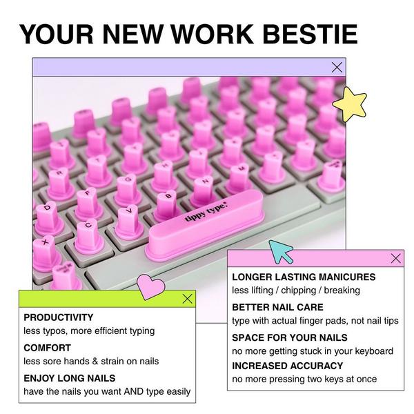 Tippy Type StickyTips - Keyboard Stickers for Long Nails #4