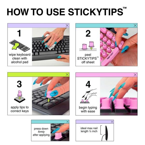 Tippy Type StickyTips - Keyboard Stickers for Long Nails #7